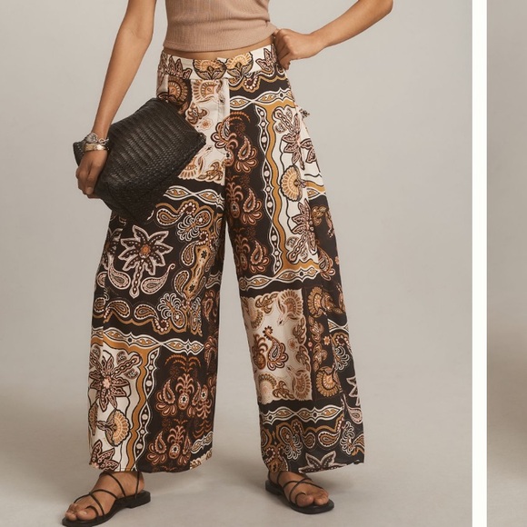 Farm Rio x Anthropologie Printed Wide-Leg Pants - Picture 1 of 17